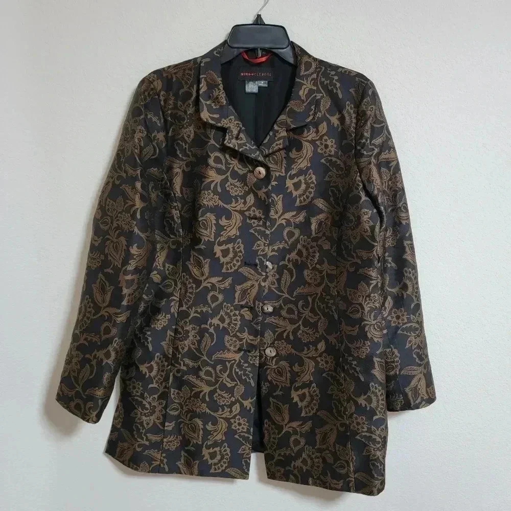 Nina McLemore Silk Car Coat